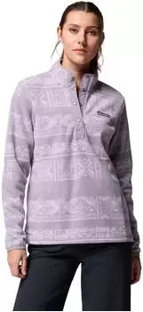 Columbia Benton Springs Half Snap Fleece Print Pullover shale purple/deschutes days (Damen) (2085611-554)