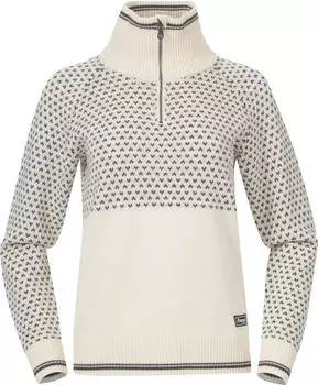 Bergans Alvdal Wool Half Zip Strickpullover vanilla white/solid dark grey (Damen) (2505-25290)