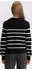 Tom Tailor Strickpullover mit leichten Ballonärmeln Strickpullover placed black white stripe (Damen) (1043309-38550)