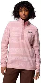 Columbia Benton Springs Half Snap Fleece Print Pullover eraser pink/deschutes days (Damen) (2085611-659)