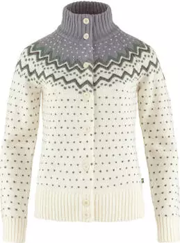 Fj&auml;llr&auml;ven &Ouml;vik Knit Strickjacke chalk white/flint grey (Damen) (F84148-113-055)