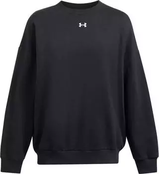 Under Armour Rival Fleece Sweatshirt schwarz/weiß (Damen) (1386463-001)