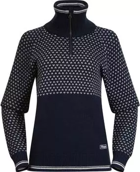 Bergans Alvdal Wool Half Zip Strickpullover navy/vanilla white (Damen) (2505-14286)