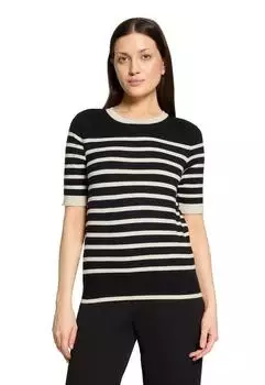 Betty Barclay Kurzarmshirt mit Patch (5481/2907) patch beige/schwarz