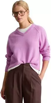 Marc O'Polo Merino-V-Neck-Pullover Regular Strickpullover (5000013447) rosa