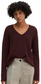 Marc O'Polo Strickpullover aus Organic Cotton black cherry