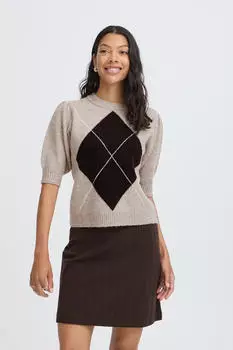B.Young BYOMEA Strickpullover (46986749) humus meliert argyle