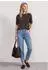 Street One 3018079 Kurzarm Pullover mit Schmuckdetail (A304158) dunkelbraun meliert