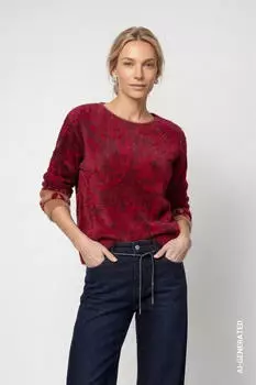 Monari Pullover gemustert (809897) red dahlia