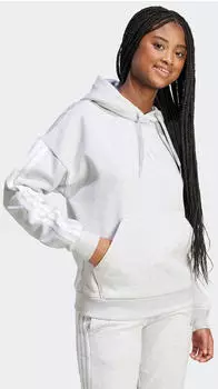 Adidas Essentials 3-Stripes Fleece Hoodie (JX2540) light grey heather/white