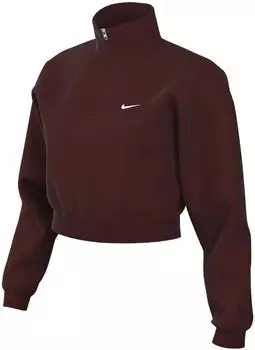 Nike Studio Fleece Quarter Zip Oversized Cropped Sweat (IM8501) mystic dates/sail