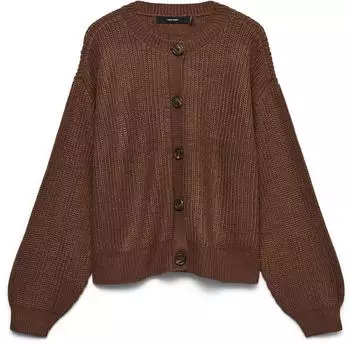 Vero Moda VMLEA LS O-Neck Cardigan NOOS Loose Fit (10337797) cocoa brown