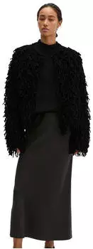 Marc O'Polo Cardigan aus Boucl&eacute;-Garn schwarz
