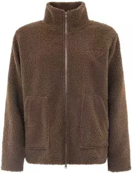 Zwillingsherz Zip Jacke Stick Sweatjacke (87859253) braun
