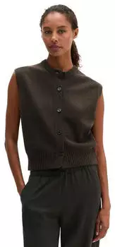 Marc O'Polo Strickweste aus weichem Schurwolle-Mix stone brown melange