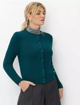 BRAX Damen Strickjacke Style ANN dark sea gr&uuml;n Gr. (906040_90122400_35)