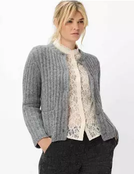 BRAX Damen Strickjacke Style ANN industrial grey grau Gr. (906042_90122600_07)