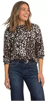 Street One Pullover mit Turtle Neck und Leo-Muster (A30415637874)