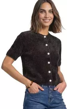 Street One Kurzarm Cardigan mit Rundhals und Kn&ouml;pfen (A25424117874)
