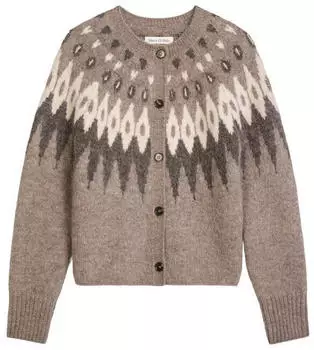 Marc O'Polo Jacquard-Cardigan slim braun (5000015808_1543)