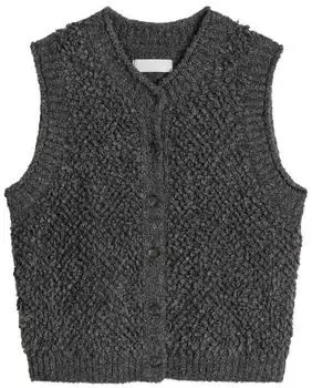 Marc O'Polo &Auml;rmelloser Bubble-Boucl&eacute;-Cardigan regular grau (5000015648_0472)