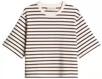 Marc O'Polo Gestreiftes Kurzarm-Sweatshirt cropped rot (5000012379_7026)