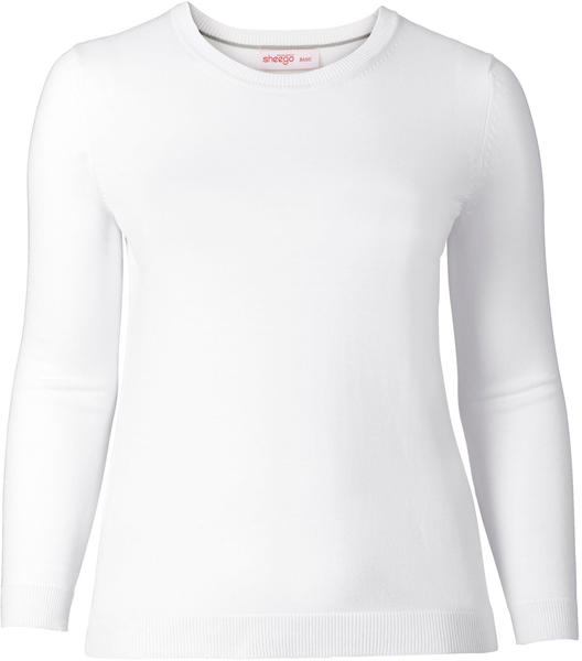 Sheego Basic Pullover weiß (115732-00010)