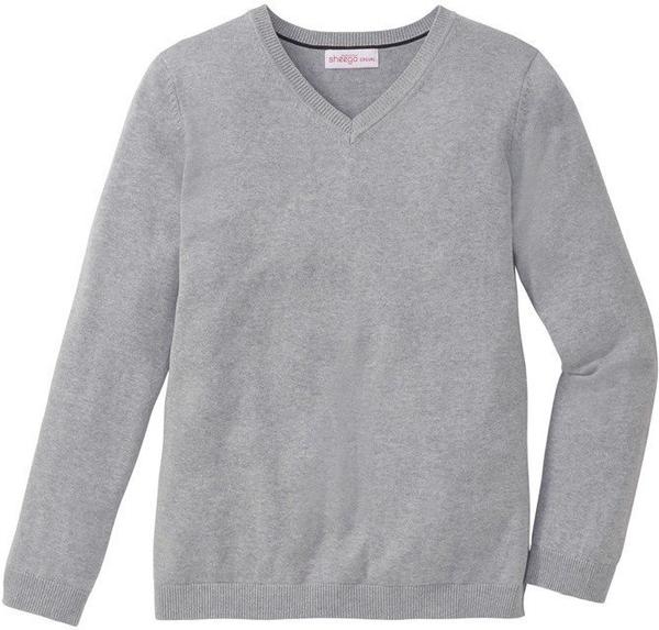 Sheego Casual Basic Pullover graumeliert (101010-00776)