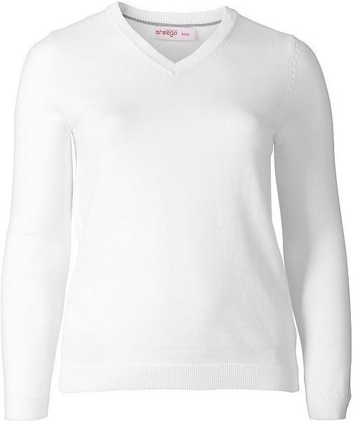 Sheego Casual Basic Pullover weiß (101010-00010)