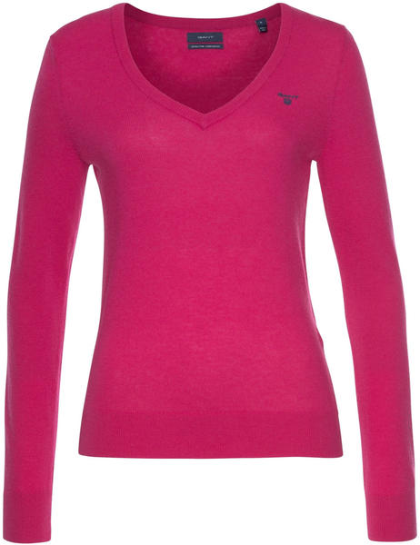 GANT Extra Fine Lambswool V-Neck Sweater rich pink (4800502-668)