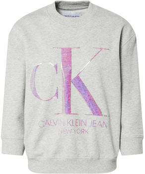 Calvin Klein Iridescent Monogram Crew Neck Sweatshirt (J20J213481) light grey