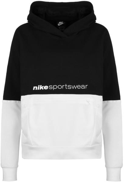 Nike Women's French Terry Pullover Hoodie (CU6399) black/white