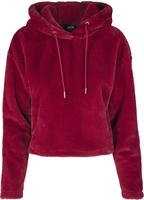 l&auml;ssiger Urban Classics Damen Hoodie Kordelzug Kapuze 385 g/m2 Rot - XS