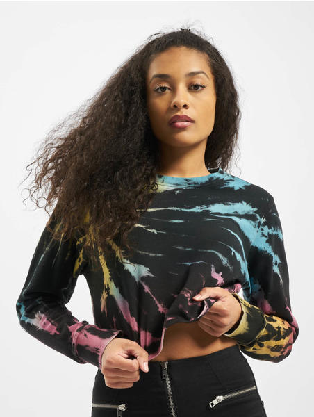 Urban Classics Pullover Ladies Tie Dye Cropped black (TB345100007)