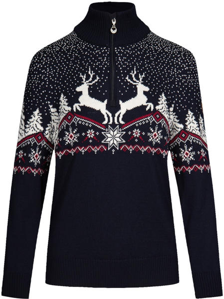 Dale of Norway Women's Dale Christmas Pullover (93921) navy/off white/red rose