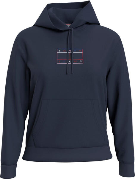 Tommy Hilfiger Outline Flag Logo Relaxed Fit Hoody (DW0DW08985) twilight navy