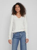Vila V-Ausschnitt-Pullover "VIRIL V-NECK L/S KNIT TOP - NOOS" Materialmix, regular