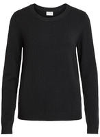 Vila Rundhalspullover "VIRIL-O-PULLI" Feinstrick mit feinen Strickdetails