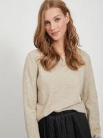Vila Rundhalspullover "VIRIL O-NECK L/S KNIT TOP - NOOS" Viskosemischung,...