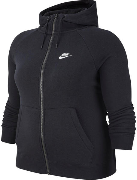 Nike Full Zip Hoodie Sportswear Essential (Plus Size) black/white