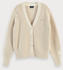 Scotch & Soda Zweifarbiger Cardigan Aus Rippstrick (159977) ecru