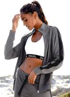 Bench. Loungewear Sweatjacke mit Seitenstreifen und Stehkragen, Loungewear