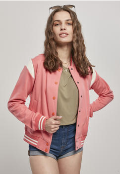 Urban Classics Ladies Inset College Sweat Jacket (TB2618-02923-0037) palepink/whitesand