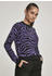 Urban Classics Ladies Short Tiger Sweater Blk/pur (TB3033-00040-0042) black/purple