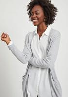 Vila Longstrickjacke "VIRIL LONG L/S KNIT CARDIGAN - NOOS" in knielanger Form