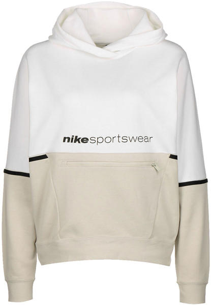 Nike Women's French Terry Pullover Hoodie (CU6399) white/light bone
