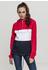 Urban Classics Ladies Color Block Sweat Pull Over Hoody Firered/navy/white (TB1988-01317-0051) fire red/navy/white