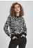 Urban Classics Ladies Short Tiger Sweater Blk/pur (TB3033-01198-0042) black/grey