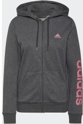 Adidas Essentials Logo Full-Zip Hoodie dark grey heather (H07750)