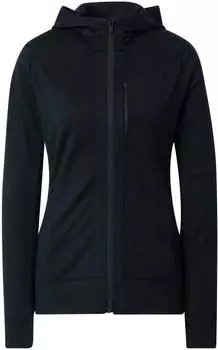 Icebreaker Women's Merino Quantum III Long Sleeve Zip Hoodie (0A59JW) black